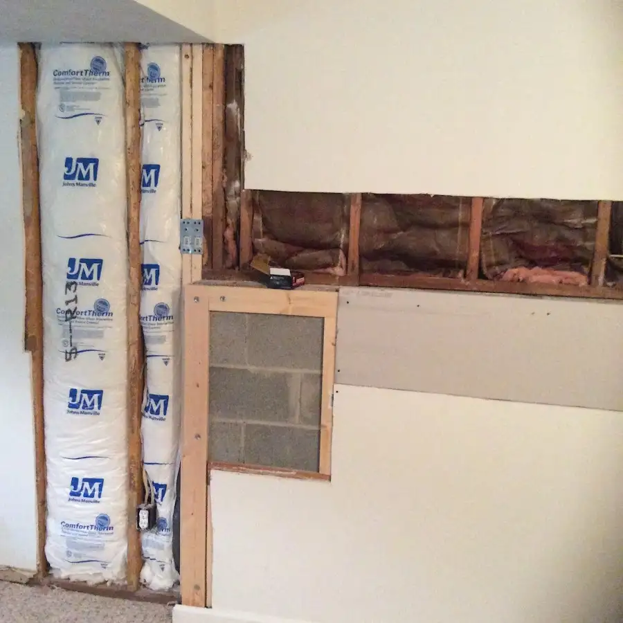 Wall insulation replacement during Contents Cleaning & Restoration in Cave Springs